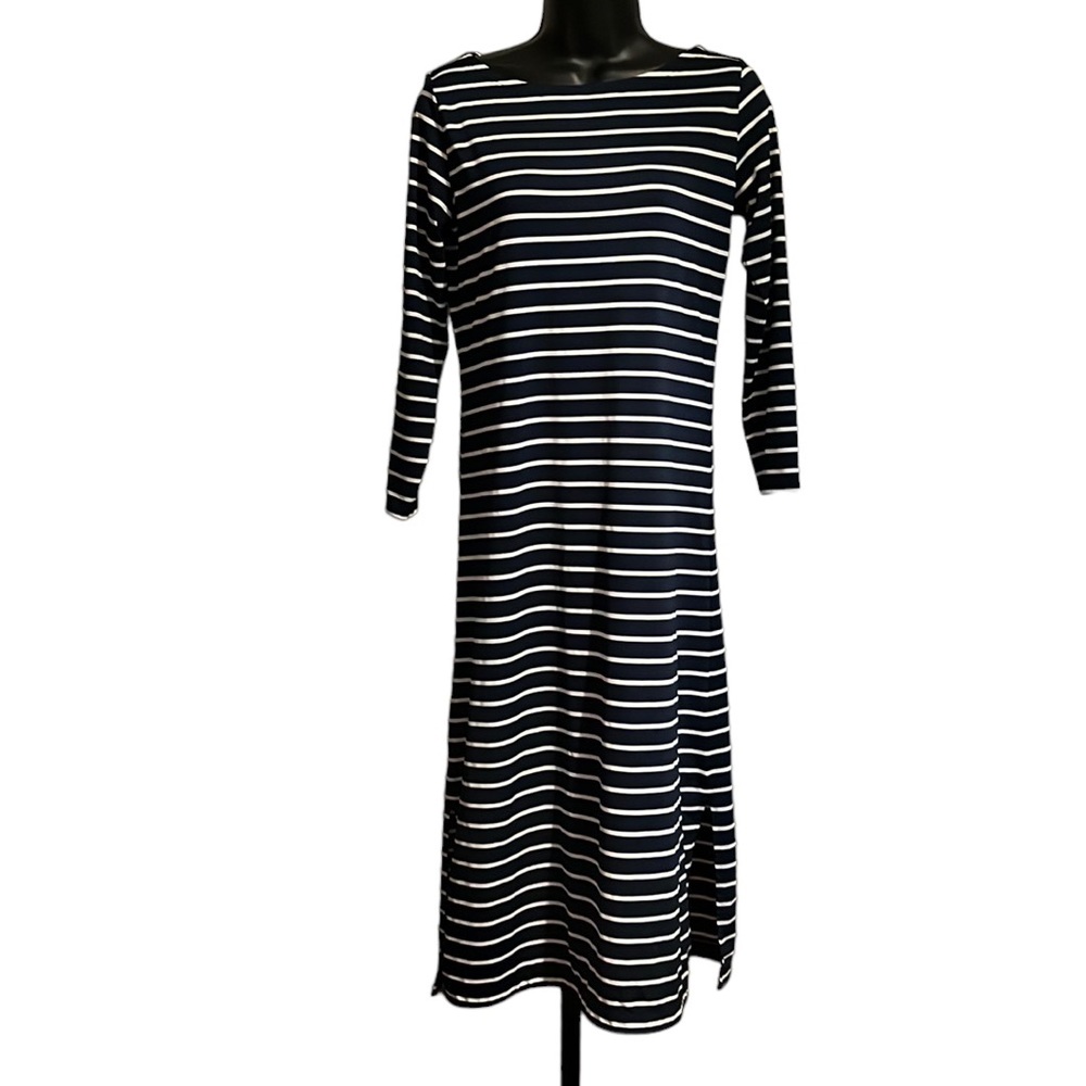 Vineyard Vines XS Sankaty Boat Neck Navy Blue & White Stripes